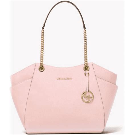 pink michael kors purse with chain|Michael Kors large shoulder bag.